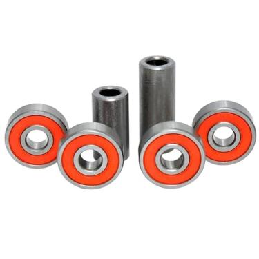 Imagem de Kit rolamentos e espaçadores para as 2 rodas da moto Honda Biz 100 1998