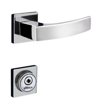 Imagem de Fechadura Tetra Roseta Cromado Quadratta Curva Aliança