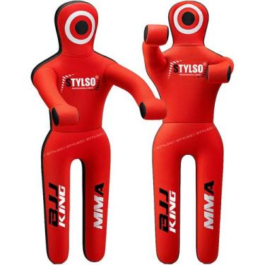 Imagem de Grappling Dummy Stylso 183 cm vermelha para treinamento de Jiu-Jitsu e