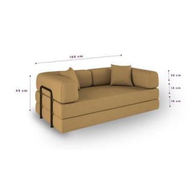 Imagem de Sofá Cama Inteligente Dormus 180 cm Bouclé Nice Modular - CIALAR MÓVEI