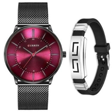 Imagem de Relógio Masculino Ultra Fino Curren Metálico + Pulseira-Masculino