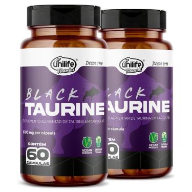 Imagem de Kit 2 Taurina Black Unilife 60 Cápsulas