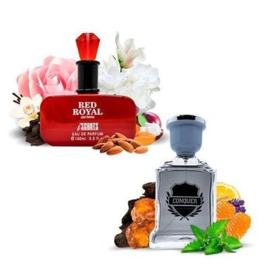 Imagem de Kit 2 Perfumes Importados Red Royal e Conquer I Scents -100ml-Unissex