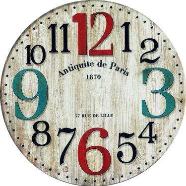 Imagem de Relógio de parede Vintage Antiquite de Paris 30 cm com design retrô