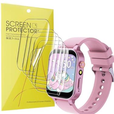 Imagem de Compatível com a película protetora de tela para relógio inteligente Vakzovy Kids, Lamshaw [6 unidades], película transparente de TPU de cobertura total, compatível com Smart Watch infantil Vakzovy, Smart Watch Cosjoype Kids, Dolwenqi de 1,54 polegadas, relógio inteligente infantil Luyiilo X32 (paco