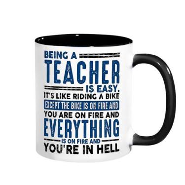 Imagem de Caneca Funny Teacher, capacidade de 350 ml, cerâmica - yiweisai