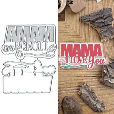 Imagem de Quadro de Dia das Mães Cortes Cortes de Metal Estênceis de Corte de Metal para Álbum de Álbum de Scrapbook Decorativo em Relevo para Fazer Cartões de Papel