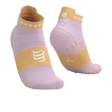 Imagem de Meia de Compressão Para Corrida Cano Curto - Run Lo V4 Rosa/Laranja (T2)