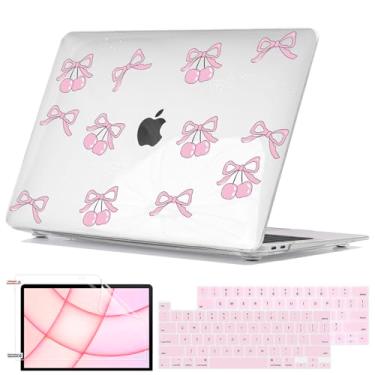 Imagem de Seanai Compatível com MacBook Pro de 13 polegadas M2 2025 2024 2023 2022, 2021-2016 M1 A2338 A2251 A2289 A2159 A1989 A1706 Touch Bar, capa rígida de plástico + capa de teclado + Película de tela, laço