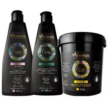 Imagem de Kit Shampoo Cachos + Condicionador cachos + Máscara 2x1 450g Arvensis