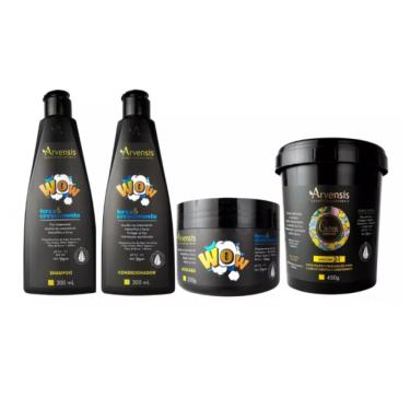 Imagem de Kit Arvensis Wow Shampoo Condicionador Mascara + Máscara 2x1 Cachos