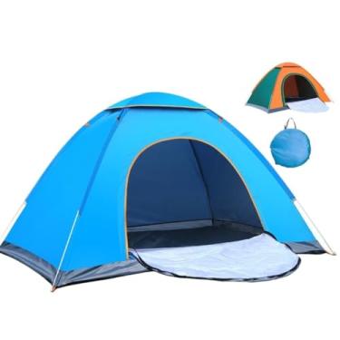 Imagem de Barraca Tenda Proteção Solar Praia Acampamento Uv Portátil Tem cortina de porta e bolsa portátil(200x150x115cm(2 porta))