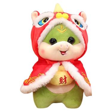 Imagem de Bicho de pelúcia de cobra chinesa, Bicho de pelúcia de cobra | Brinquedo de cobra calmante e reconfortante de 7,87 polegadas | Ano da cobra animal de pelúcia, boneca de pelúcia, brinquedo de cobra rec