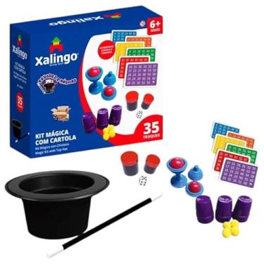 Imagem de Brinquedo Pedagógico Kit De Mágica Com Cartola Super 35 Truques