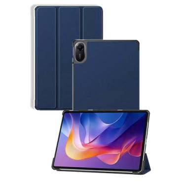 Imagem de Capa para tablet Xiaomi Redmi Pad 2 de 11 polegadas, capa protetora NOUKAJU Tablet, função de suporte, resistente a quedas, antiarranhões, capa de proteção para Redmi Pad 2 (azul)