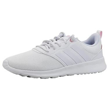 Imagem de adidas Women's QT Racer 2.0 Running Shoe White/White/Clear Pink 8 M US