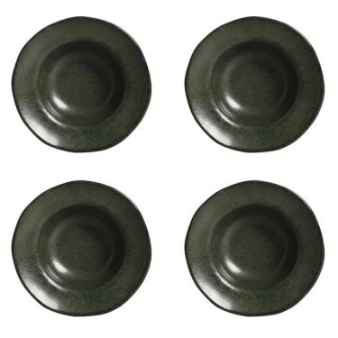 Imagem de Conjunto De Pratos Para Entrada/sobremesa 04 Peças Orgânico Greenery Porto Brasil