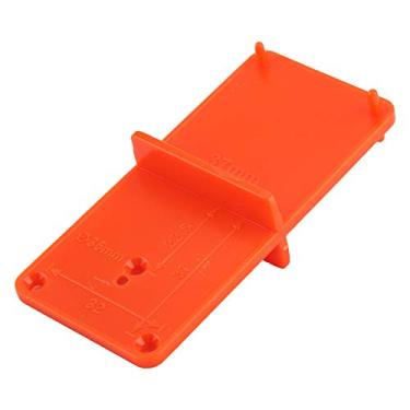 Imagem de Guia de dobradiça para abridor de madeira, ferramenta de placa de posicionamento de perfuração para posicionamento de placa de armário de porta, carpintaria profissional, material