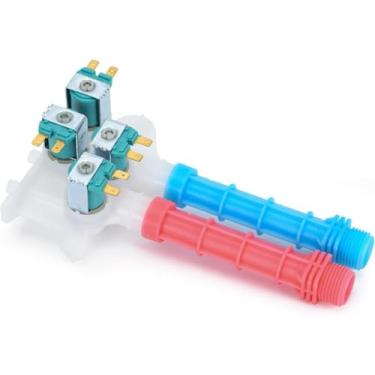 Imagem de 134637810 Substituição da válvula de entrada de água da lavadora, para máquina de lavar Kenmore Crosley Electrolux, substitui 134637800, 7134637800, 7134637810, 1482877, EA2349248, PS2349248