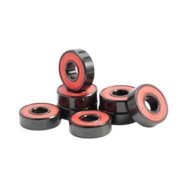 Imagem de Rolamentos De Skate ABEC-9 FUSHI 608RS 8x22x7mm Óleo Vermelho Nylon Az
