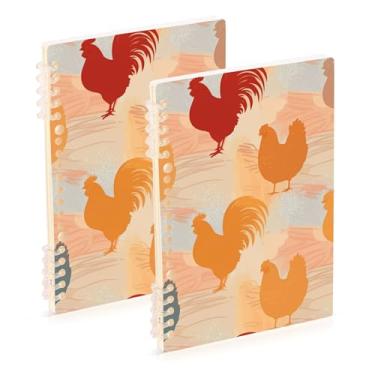 Imagem de Burbuja Cadernos com nome, papel pautado universitário A5 com 60 folhas, fichário para escritório, 2 unidades