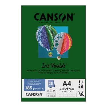 Imagem de Papel Canson A4 Iris Vivaldi 185G 25Fls Verde Amazonas