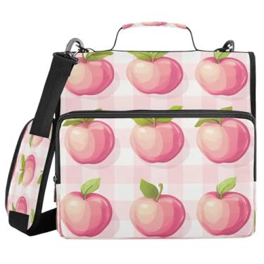 Imagem de STAYTOP Fichário de 3 anéis com zíper com alça de ombro, anéis D de 3,8 cm, material escolar e de escritório