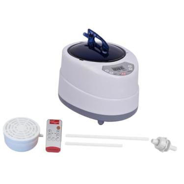 Imagem de Bothyi Máquina de Sauna a Vapor com Plugue Europeu E Revestimento Interno em aço Inoxidável, Branco