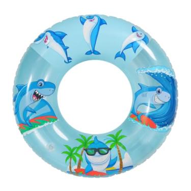 Imagem de Boia Infantil Tubarão Azul 70 e 80 cm para Piscina e Praia – Anel Inflável Divertido para Crianças