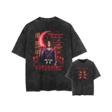 Imagem de Camiseta Oversized Vintage Streetwear Com Estampa Gráfica De Anime Har