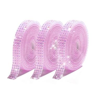 Imagem de 1 rolo de fita decorativa de cristal de gelatina: fita adesiva brilhante, adequada para artesanato, decorações de festa, embrulho de presente e decorações de casa (roxo claro)