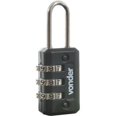 Imagem de Cadeado com segredo 20mm preto 3 combinações Vonder