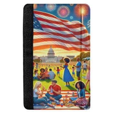 Imagem de TSENQUE Capa de cinto de segurança para automóvel 4 de julho Capa de cinto de segurança macia para almofada de ombro e pescoço