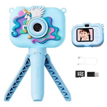 Imagem de My Little Pony Câmeras infantis da série Princess, câmeras digitais de apontar e fotografar com suporte, presentes de aniversário de Natal, meninas, meninos de 3 a 12 anos, câmera infantil com cartão