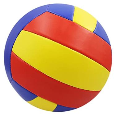 Imagem de Equipamento profissional padrão oficial de voleibol tamanho 5 para treinamento em piscina de , Azul amarelo vermelho