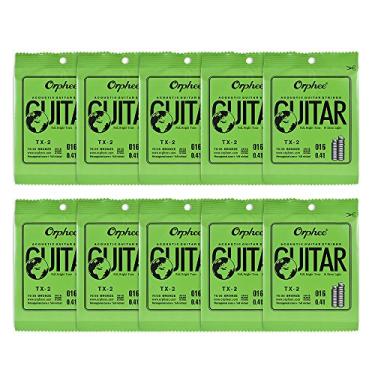 Imagem de Substituição de Corda Única TX para Violão Acústico Folk 2ª B-String Pacote 10 Núcleo Aço Alta Carbono Bronze Fosforado 75 25 Tensão Leve com Grande Timbre Sensação Confortável Durabilidade Iniciantes