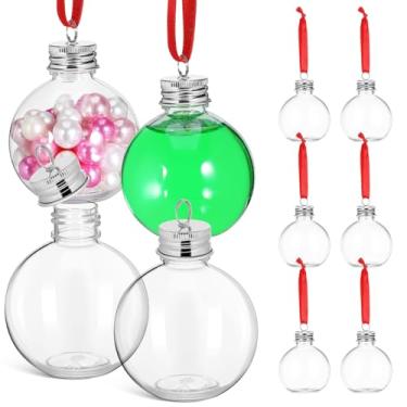 Imagem de DECHOUS 10 recipientes de suco de Natal em forma de lâmpada para bebidas doces e decorações festivas, tampas e cordas oxidadas para festas de fim de ano e