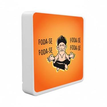 Imagem de Luminária Box Slim LED USB com Tema Mestre, Branco, 20x18x5cm, Polietileno, Cabo USB 1,2m