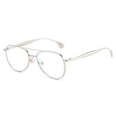 Imagem de Óculos de Sol UV400 - Armação Redonda de Metal com Degradê para Homens e Mulheres, Ideal para Esportes ao Ar Livre, Corrida e Ciclismo, Prata e Transparente