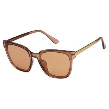 Imagem de Óculos de Sol Metálicos em Cores Jelly, Proteção UV400, para Homens e Mulheres, Ideais para Esportes ao Ar Livre, Corrida e Ciclismo, Cor Chá