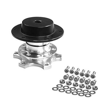 Imagem de Adaptador Universal de Roda Direcional com Liberação Rápida 6 Parafusos Ferramenta Remoção em Liga Alumínio