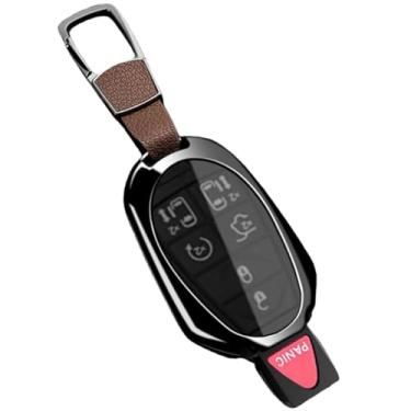 Imagem de Capa protetora para chave remota de carro, capa protetora, compatível com Dodge Durango/Magnum/Journey, compatível com Ram Challenger carregador(Style 1 Brown)