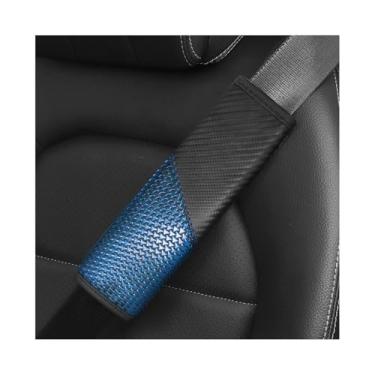 Imagem de FALVFUN Capa de almofada de cinto de segurança de carro, 2 peças, protetor de alça de ombro de cinto de segurança macio, respirável e confortável para acessórios interiores automotivos, universal para