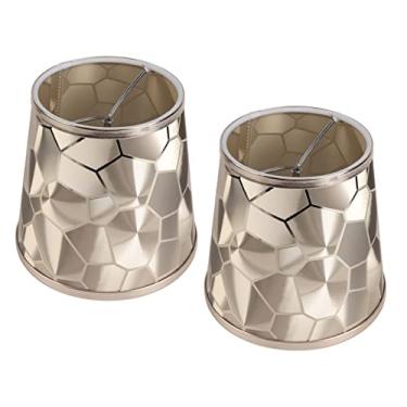 Imagem de aqxreight 2 PCS Tambor Abajur E14 PVC Moderno Decorativo Pequeno Barril Abajur Capa para Mesa Parede de Teto Não Sai do Fio Poeira e Trabalho Manual é Borda Precisa Este o Tambor