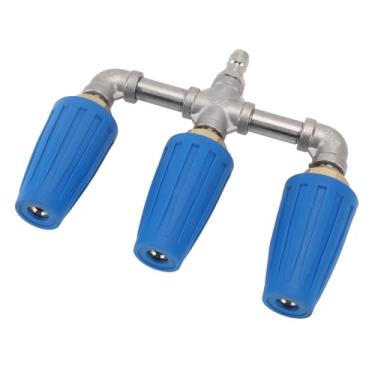 Imagem de aqxreight Bocal Turbo Triplo 1/4 Polegada Quick Plug 4000PSI Bocal Giratório de Lavadora de Pressão para Carro de Jardim Faixa de Limpeza de Estradas para Uma Limpeza Mais Ampla [Turbo Aprimorado