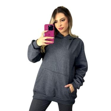 Imagem de Conjunto moletom calça e capuz feminino e masculino unissex inverno - 