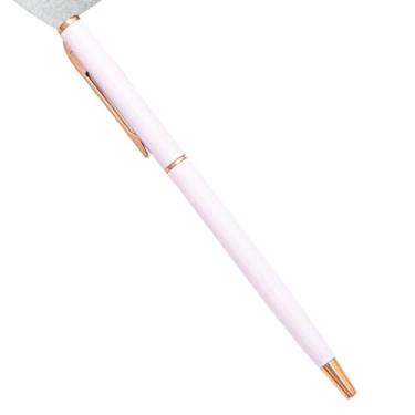 Imagem de GAFNED 100 peças/lote novas canetas esferográficas finas de metal ouro rosa prata publicidade material escolar material de escritório logotipo personalizado grátis (estilo 2 - rosa claro, preto)
