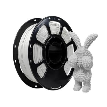 Imagem de iBOSS Filamento de impressora 3D fosco PLA Plus 1,75 mm, bobina de papelão PLA+ fosca de 1 kg (1 kg), precisão dimensional +/- 0,02 mm para a maioria das impressoras 3D FDM (branco fosco)
