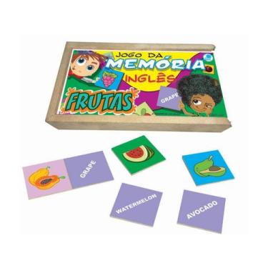 Imagem de Jogo da Memória Infantil Frutas Inglês - Simque