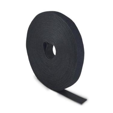 Imagem de Fita Fecho de Contato  Organizador de Cabos  Preto  Rolo 10m x - SIBRA